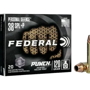 Federal Personal Defense Punch 38 Special +P Ammo 120 Grain Jacketed Hollow Point 200 - Best Price for sale
